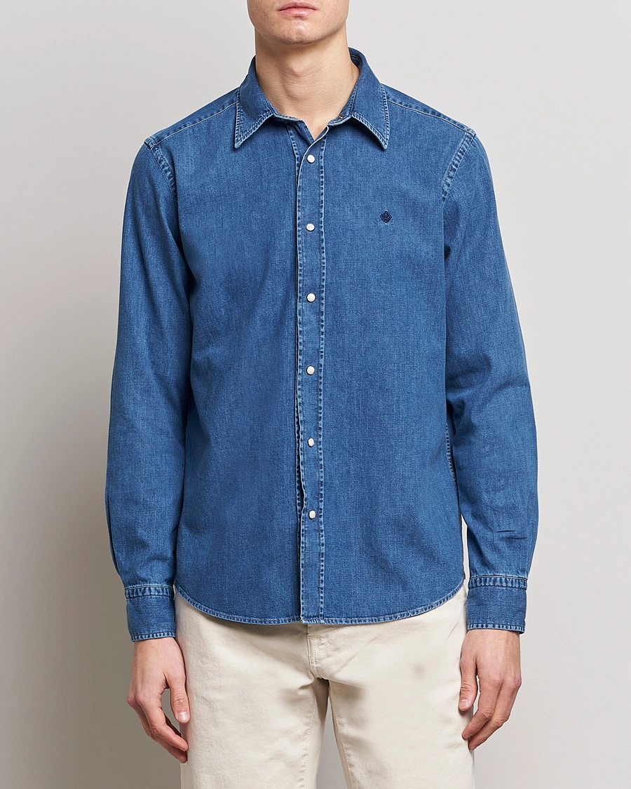 Herren | Jeanshemden | Morris | William Denim Shirt Medium Blue