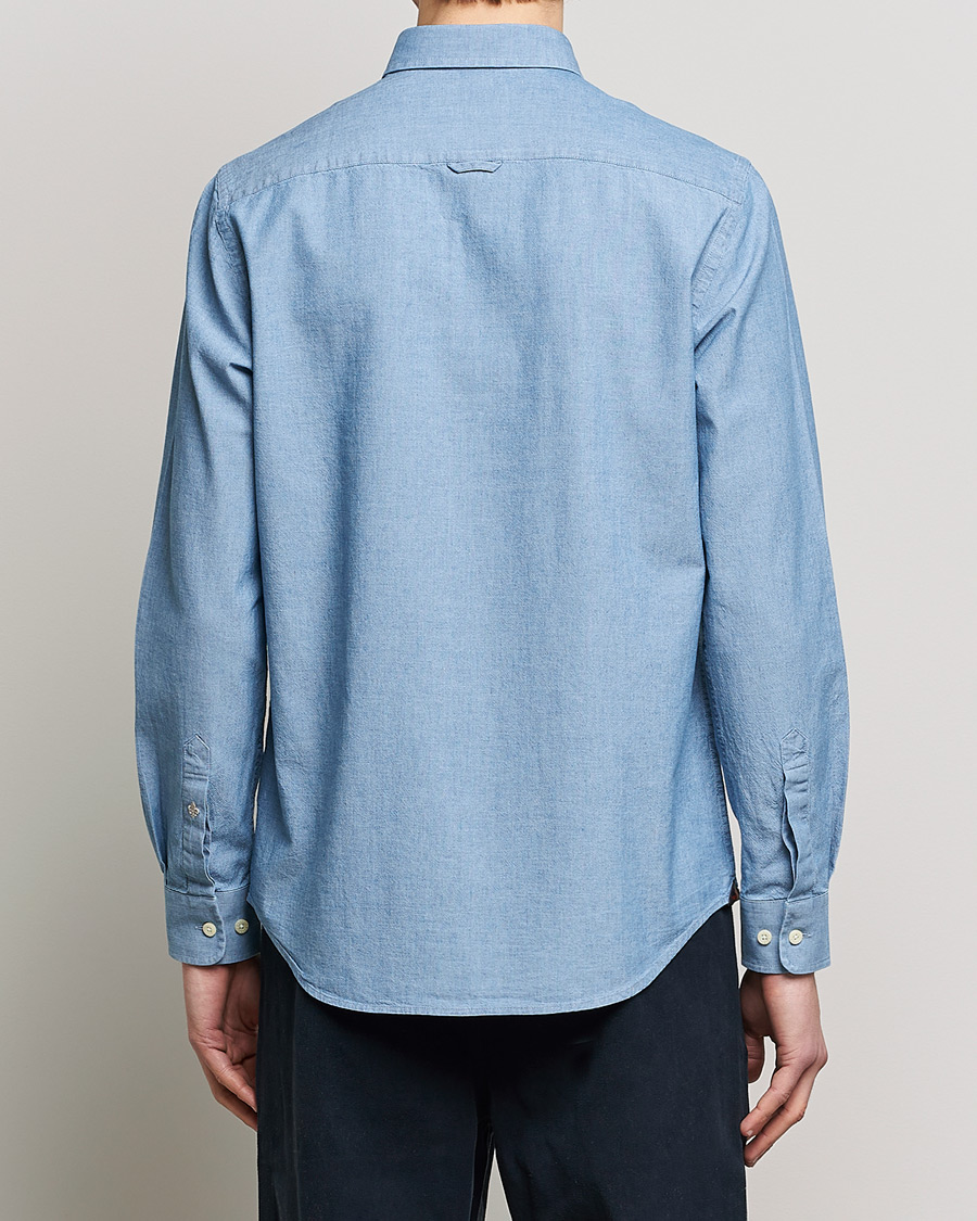 Herren | Hemden | Morris | John Chambray Button Down Shirt Light Blue