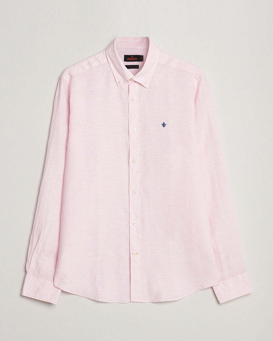 Herren | Hemden | Morris | Douglas Linen Button Down Shirt Pink