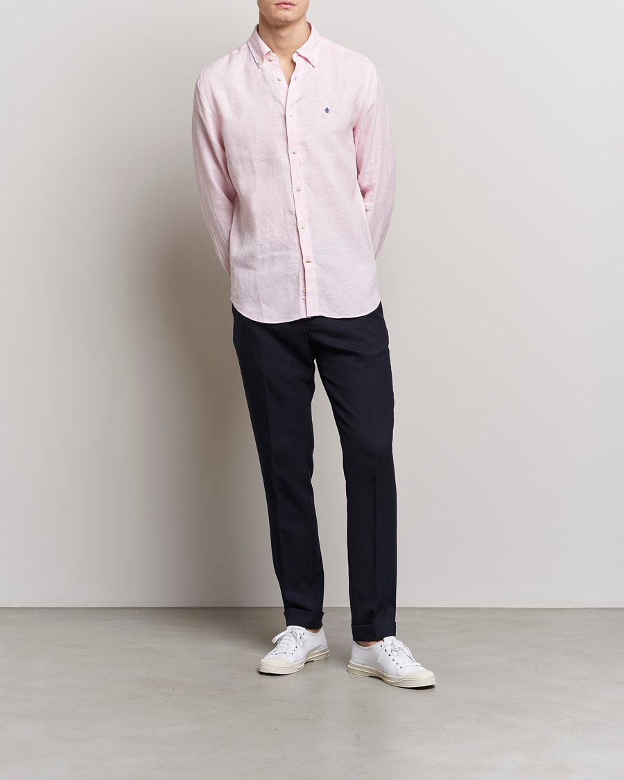 Herren | Hemden | Morris | Douglas Linen Button Down Shirt Pink