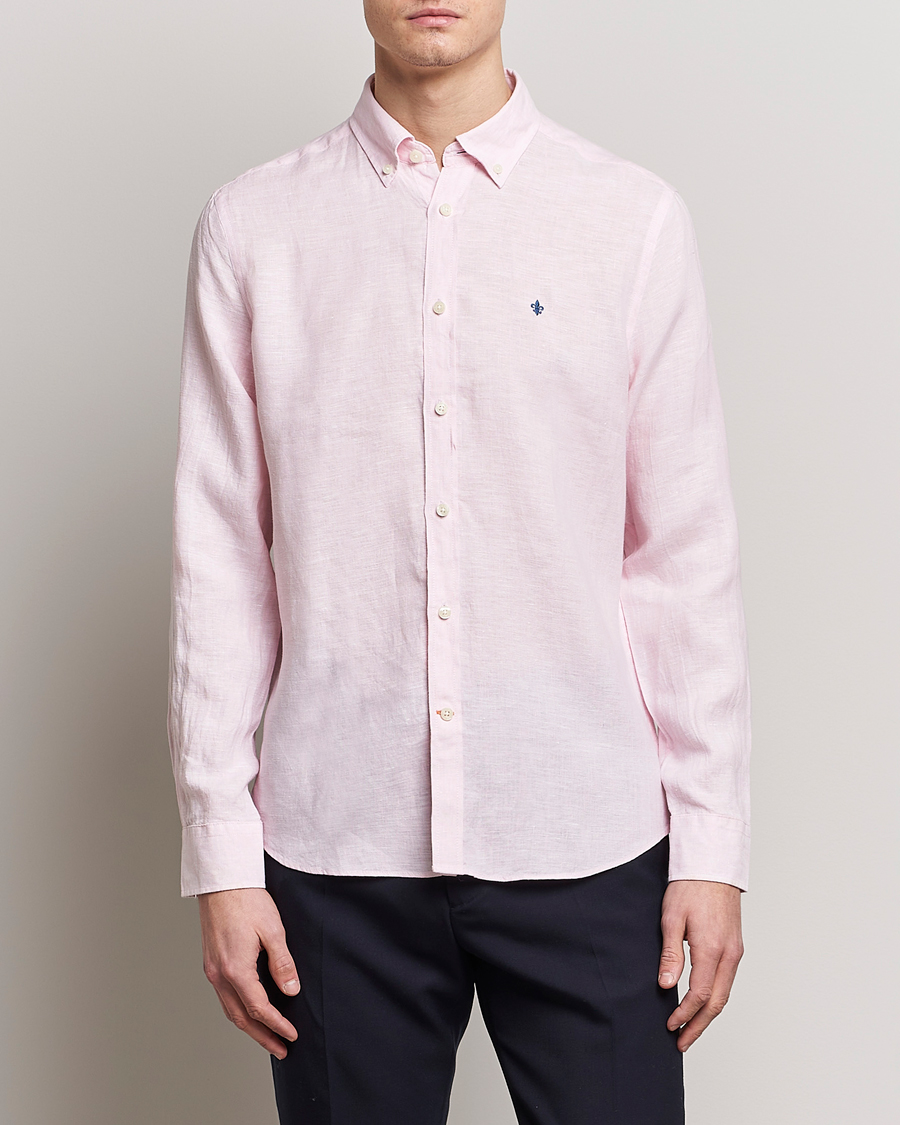 Herren |  | Morris | Douglas Linen Button Down Shirt Pink