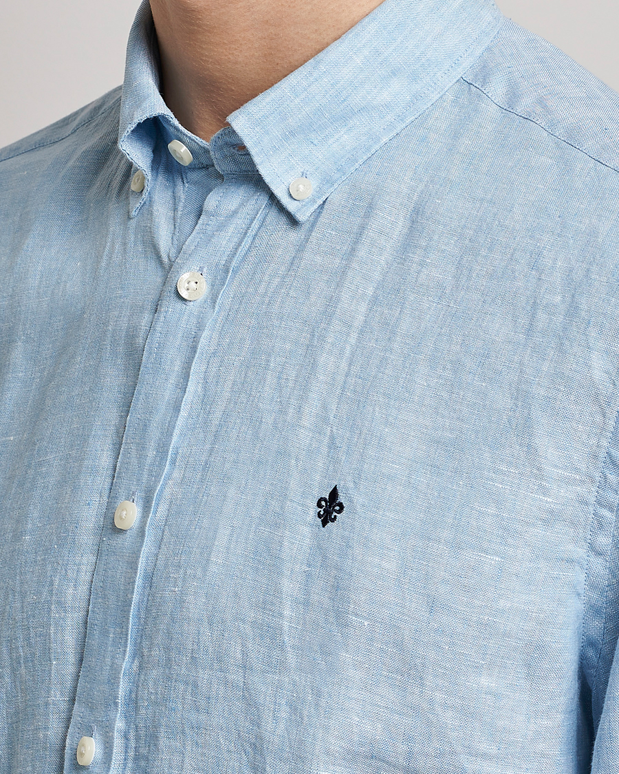Herren | Hemden | Morris | Douglas Linen Button Down Shirt Light Blue