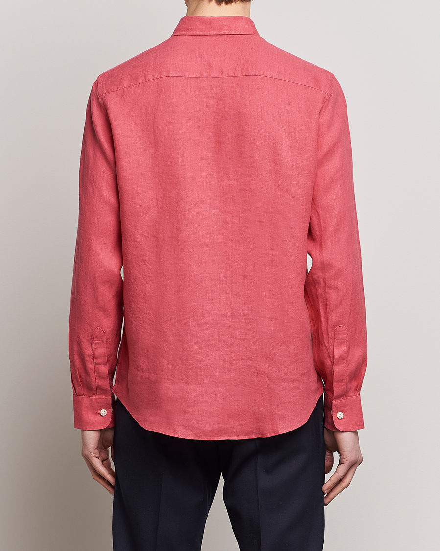 Herren | Hemden | Morris | Douglas Linen Button Down Shirt Red