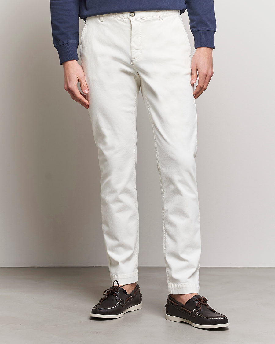 Men |  | Morris | Jeffrey Brushed Stretch Chino White