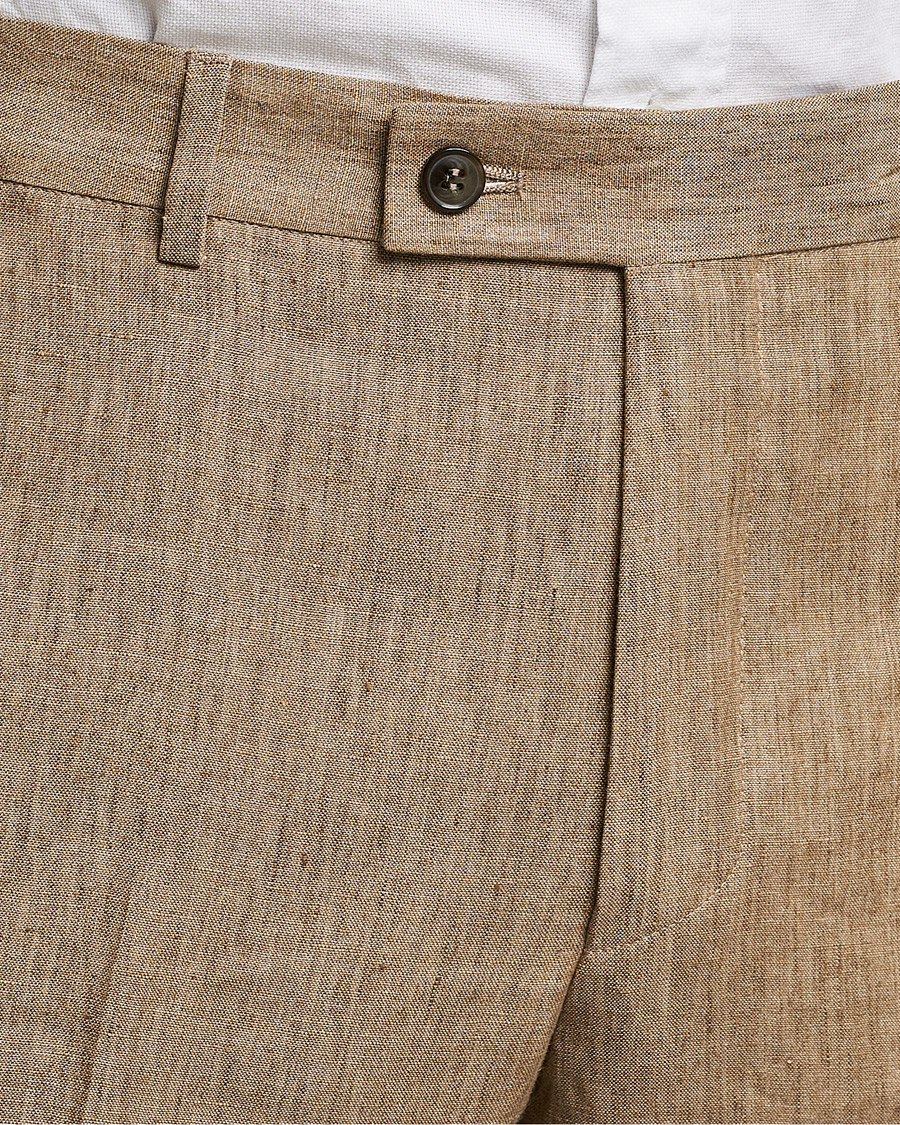 Herren | Hosen | Morris | Bobby Linen Suit Trousers Khaki