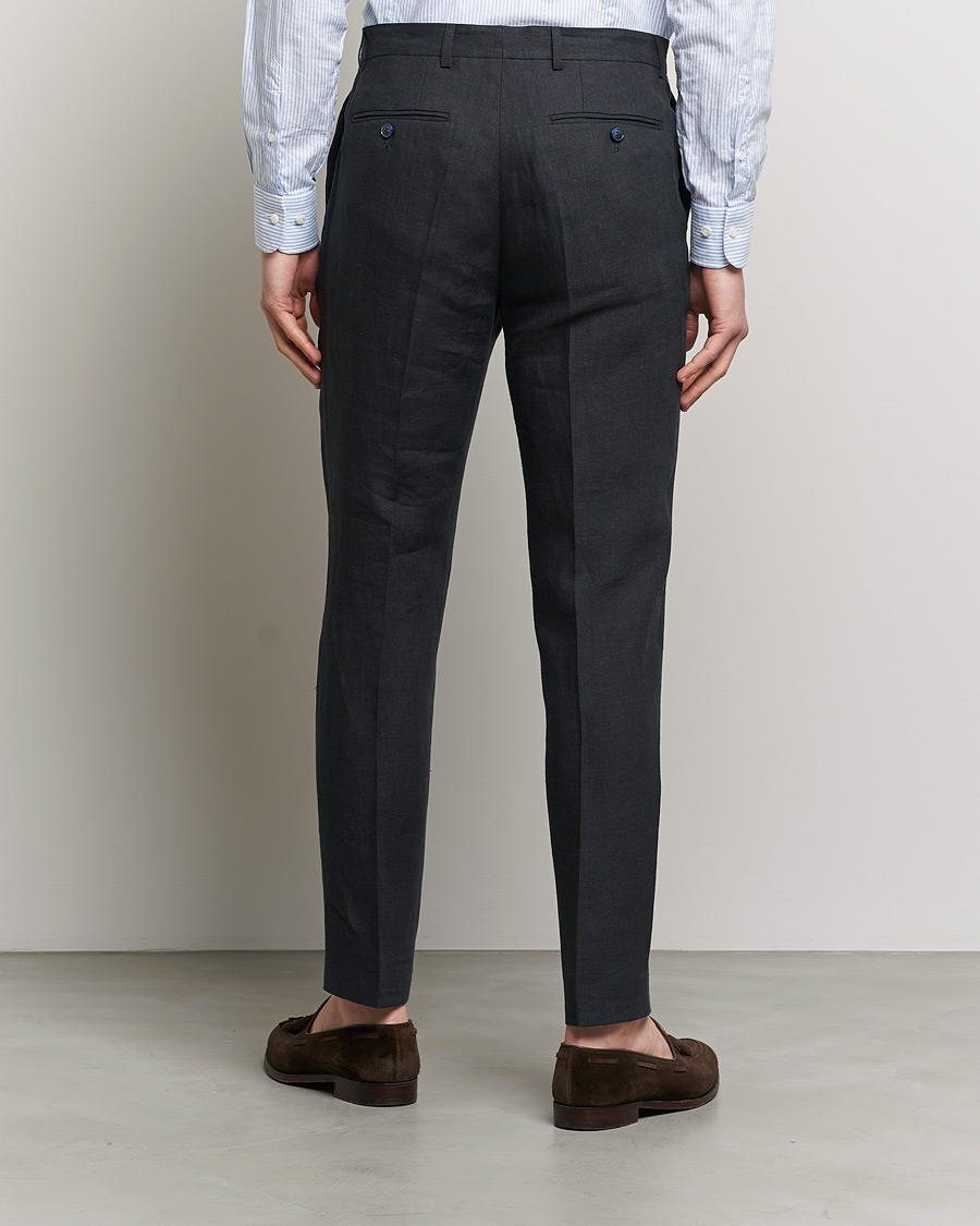 Herren | Hosen | Morris | Bobby Linen Suit Trousers Navy
