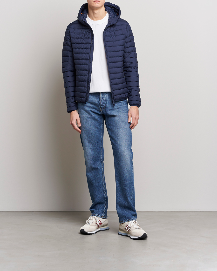 Herren | Jacken | Save The Duck | Luke Lightweight Matt Padded Hood Jacket Navy Blue