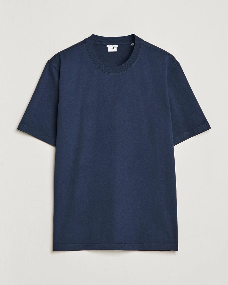 Herren |  | NN07 | Adam Pima Crew Neck T-Shirt Navy Blue