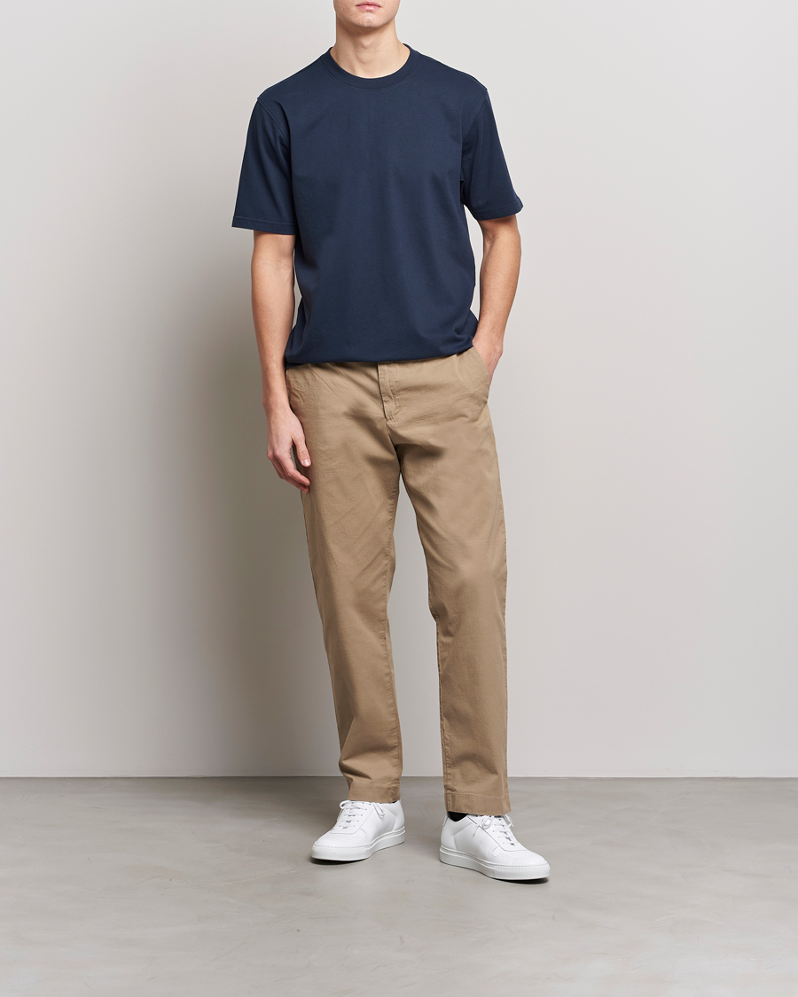 Herren | T-Shirts | NN07 | Adam Pima Crew Neck T-Shirt Navy Blue