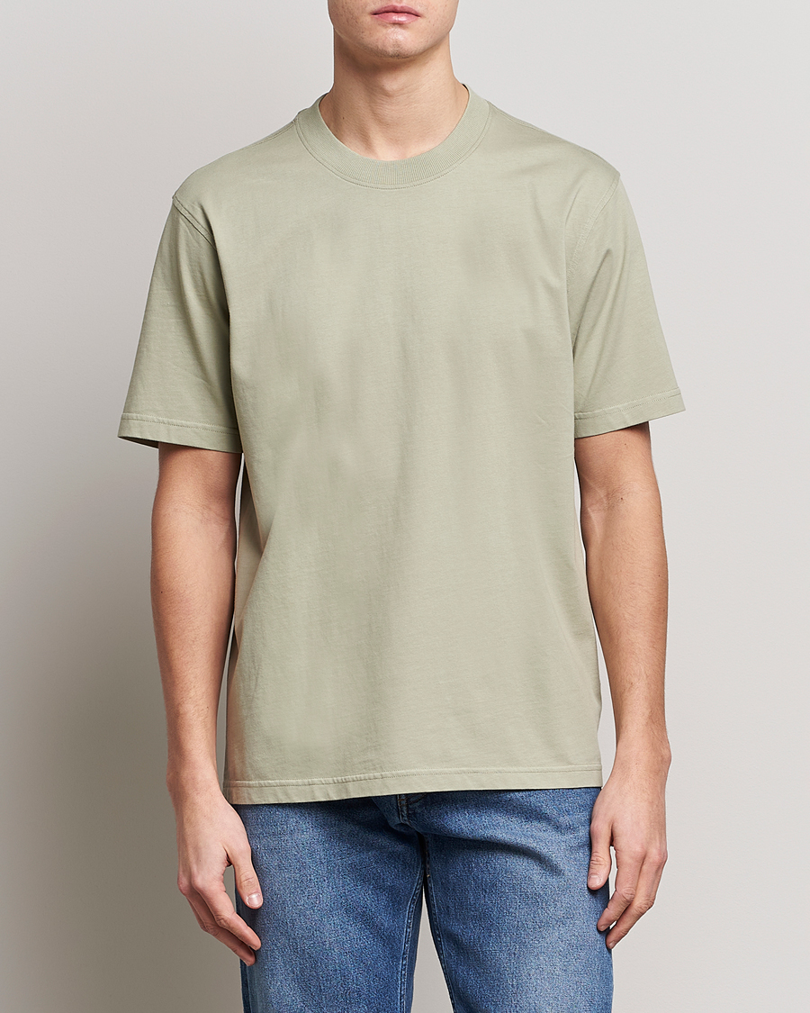 Herren |  | NN07 | Adam Pima Crew Neck T-Shirt Pale Green