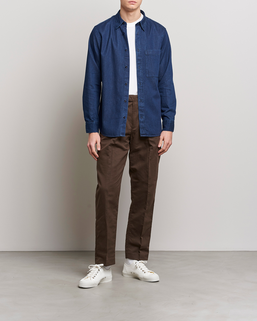 Herren | Hemden | NN07 | Cohen Tencel Denim Shirt Dark Indigo