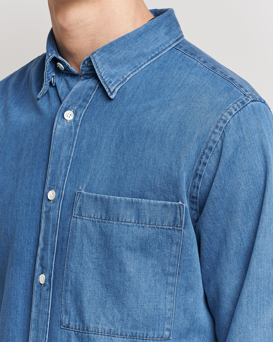 Herren | Hemden | NN07 | Cohen Tencel Denim Shirt Medium Blue