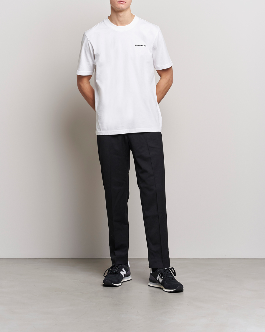 Herren | T-Shirts | NN07 | Adam Logo Crew Neck T-Shirt White