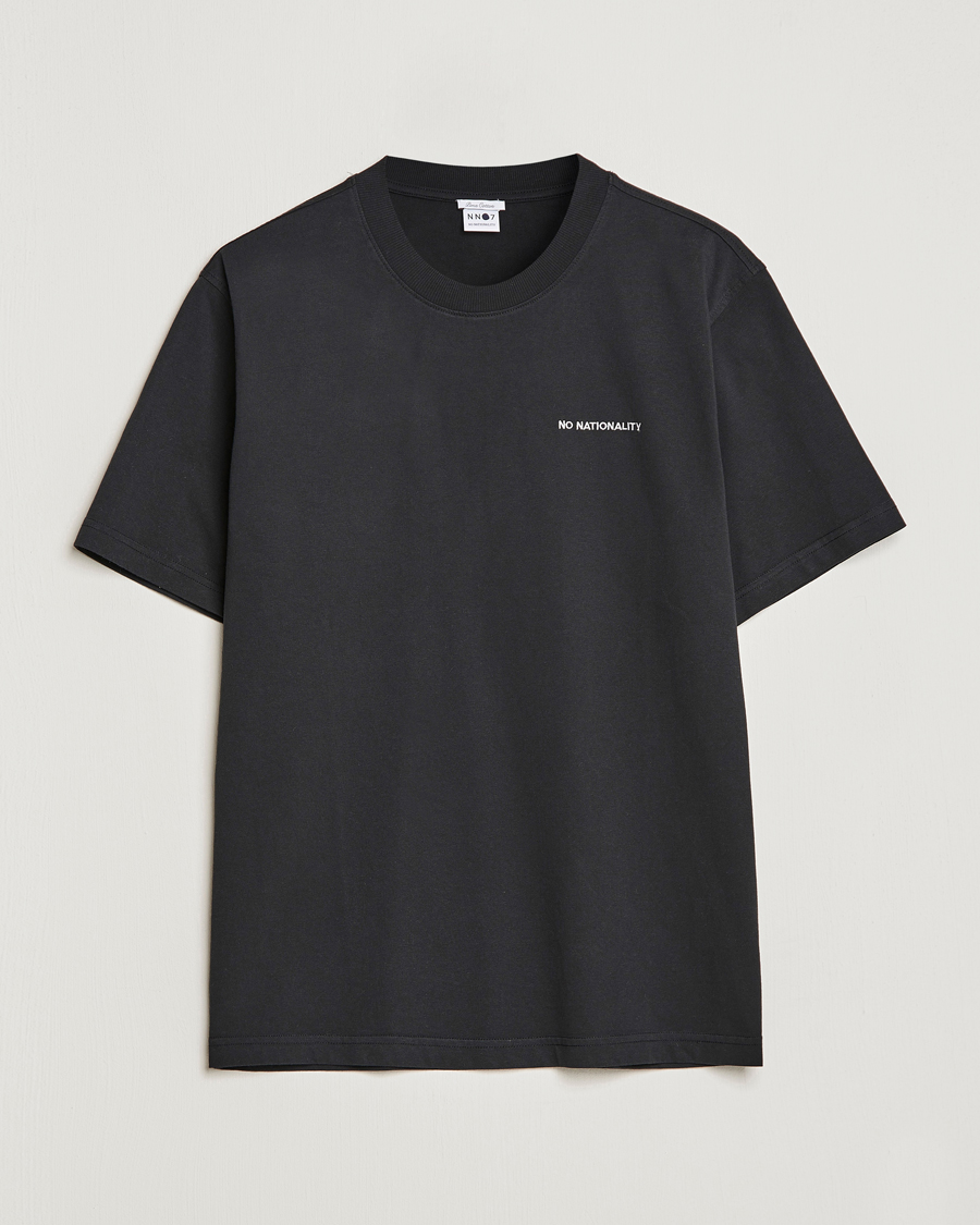 Herren | T-Shirts | NN07 | Adam Logo Crew Neck T-Shirt Black