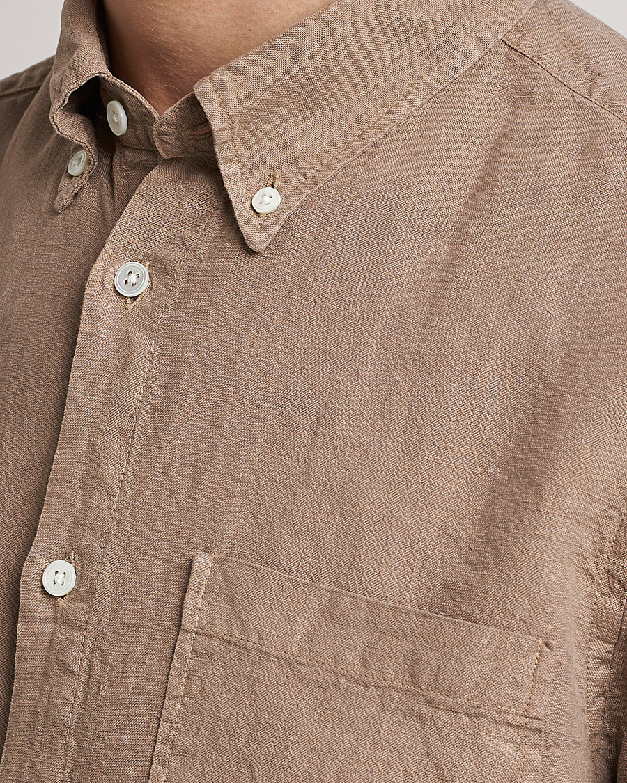 Herren | Hemden | NN07 | Arne Linen Shirt Greige