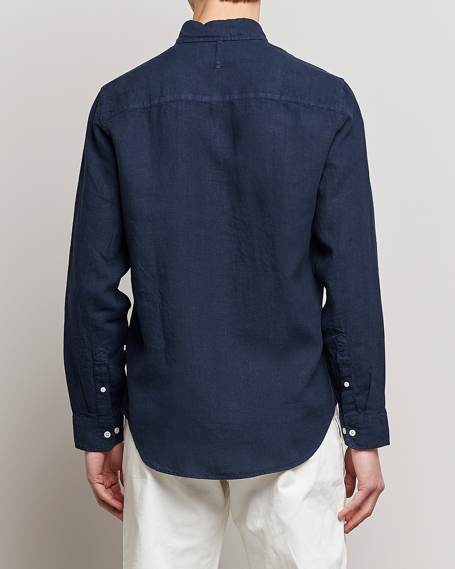 Herren | Hemden | NN07 | Arne Linen Shirt Navy Blue