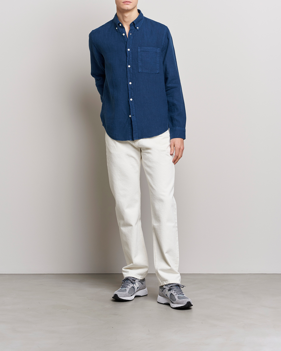 Herren | Hemden | NN07 | Arne Linen Shirt Sargasso Sea