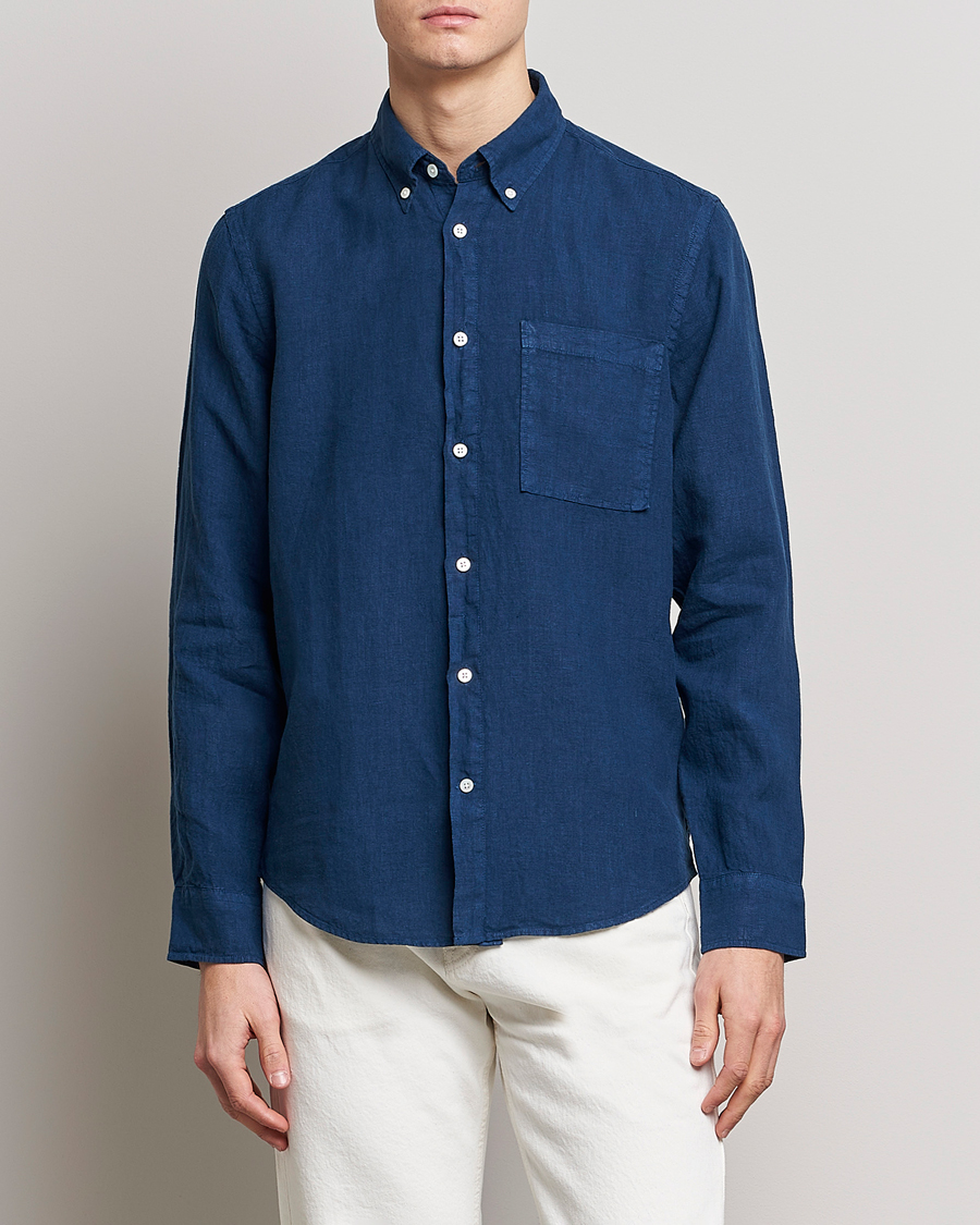 Herren | Hemden | NN07 | Arne Linen Shirt Sargasso Sea