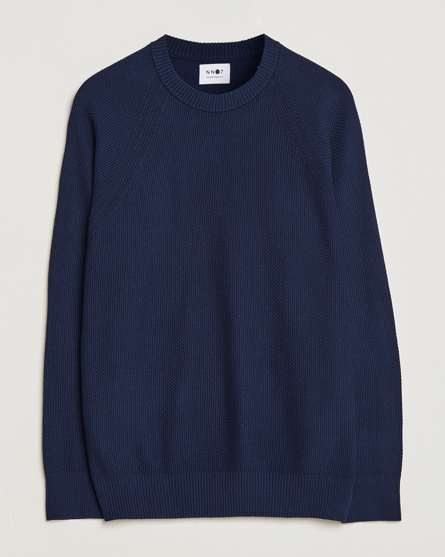 Herren | Pullover | NN07 | Brandon Cotton Knitted Sweater Navy Blue