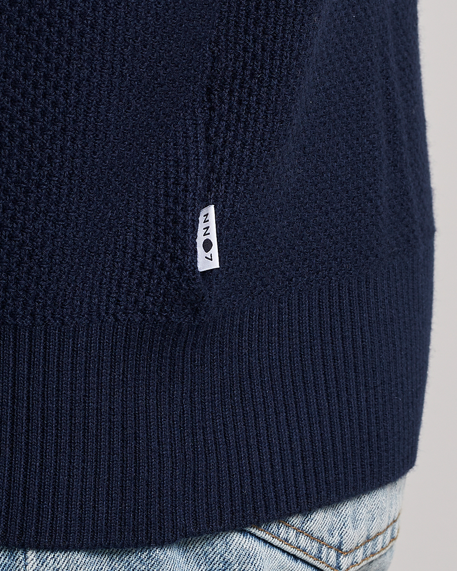 Herren | Pullover | NN07 | Brandon Cotton Knitted Sweater Navy Blue