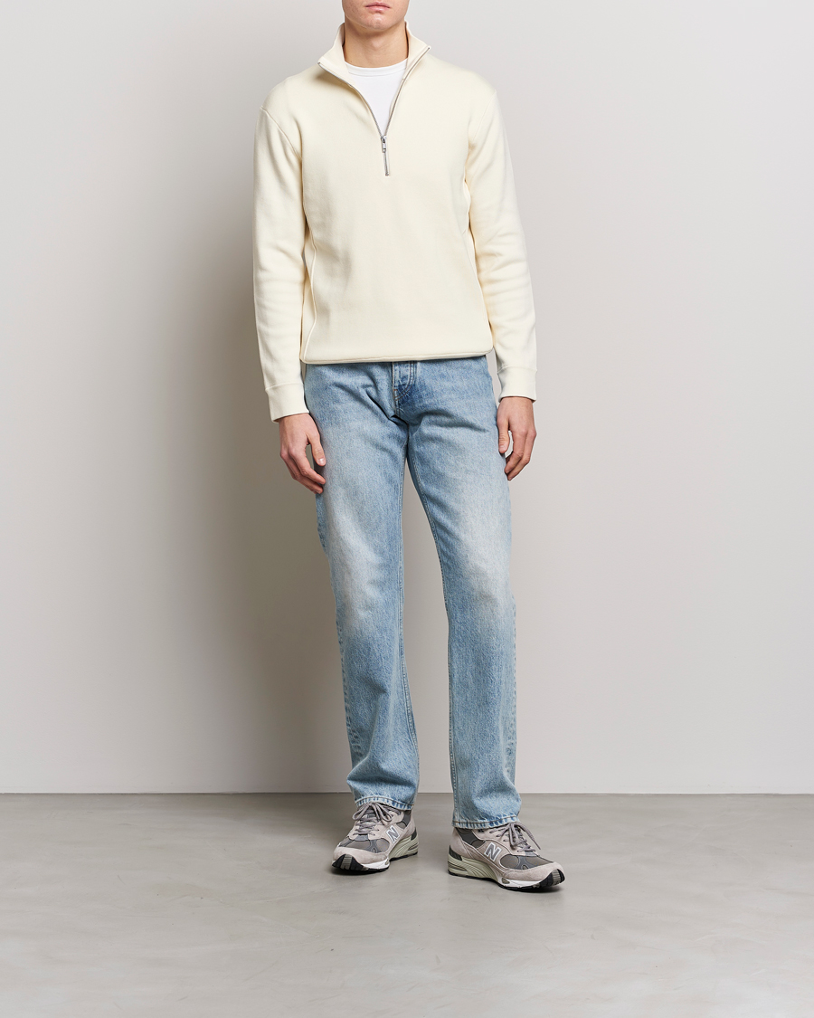 Herren | Pullover | NN07 | Luis Knitted Half-Zip Sweater Ecru