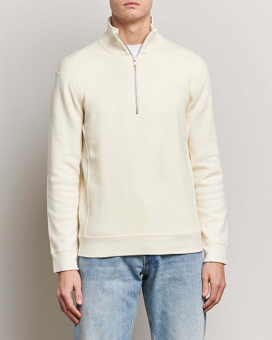 Herren |  | NN07 | Luis Knitted Half-Zip Sweater Ecru