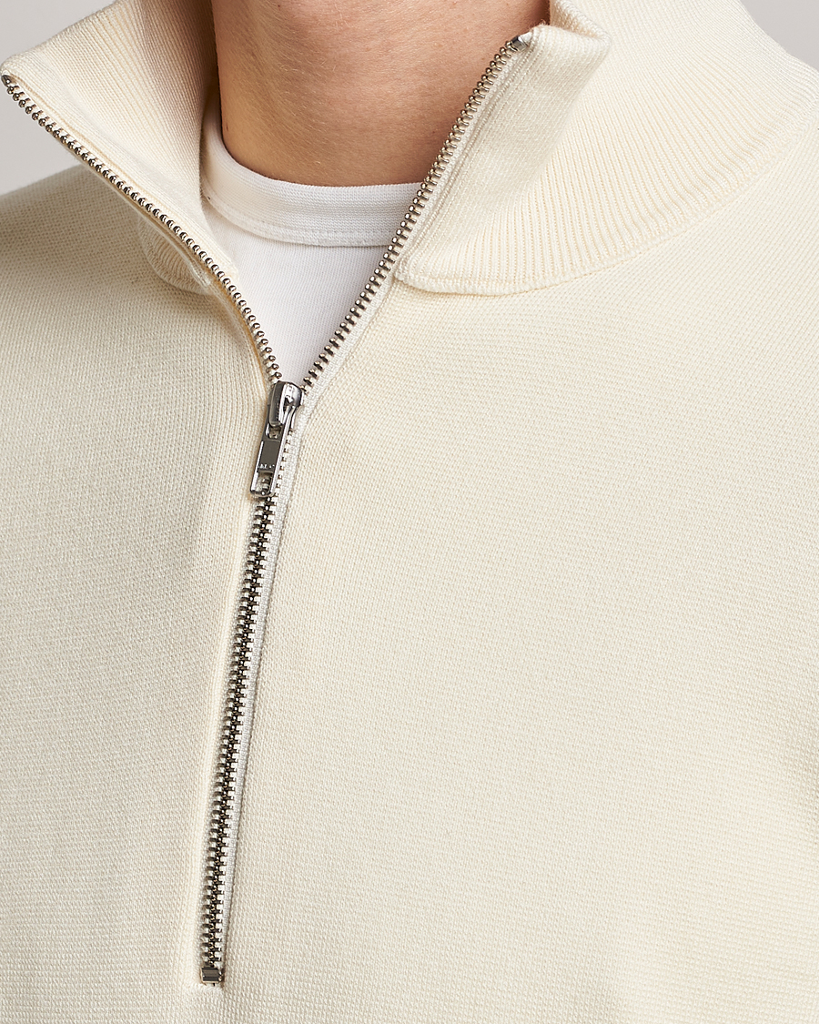 Herren | Pullover | NN07 | Luis Knitted Half-Zip Sweater Ecru