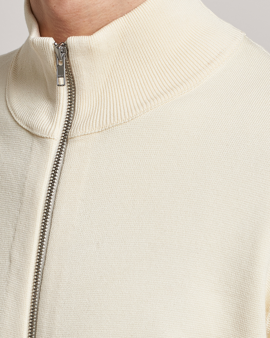 Herren | Pullover | NN07 | Luis Knitted Full-Zip Sweater Ecru