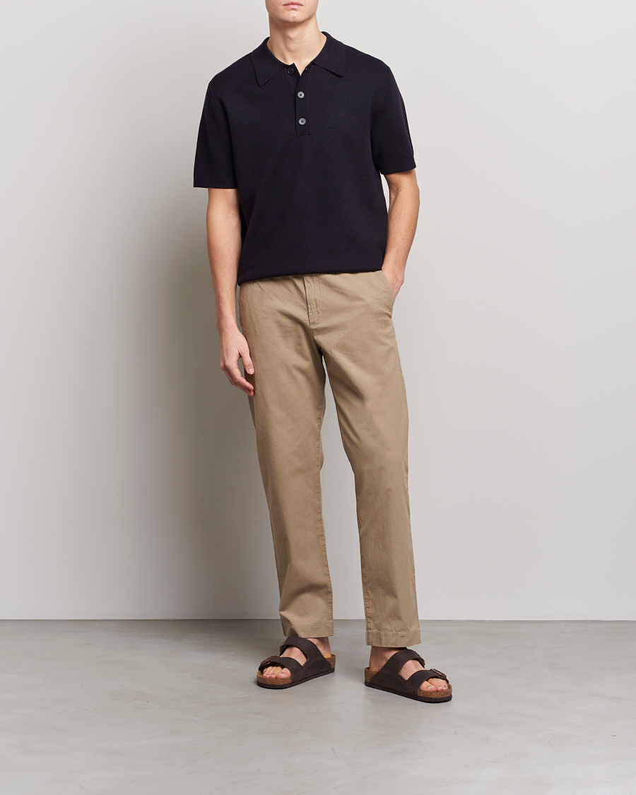 Herren | Poloshirts | NN07 | Harald Knitted Polo Navy Blue