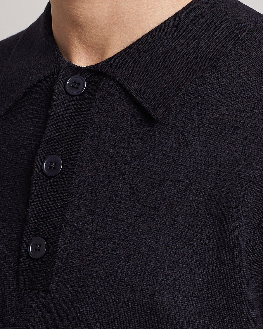 Herren | Poloshirts | NN07 | Harald Knitted Polo Navy Blue