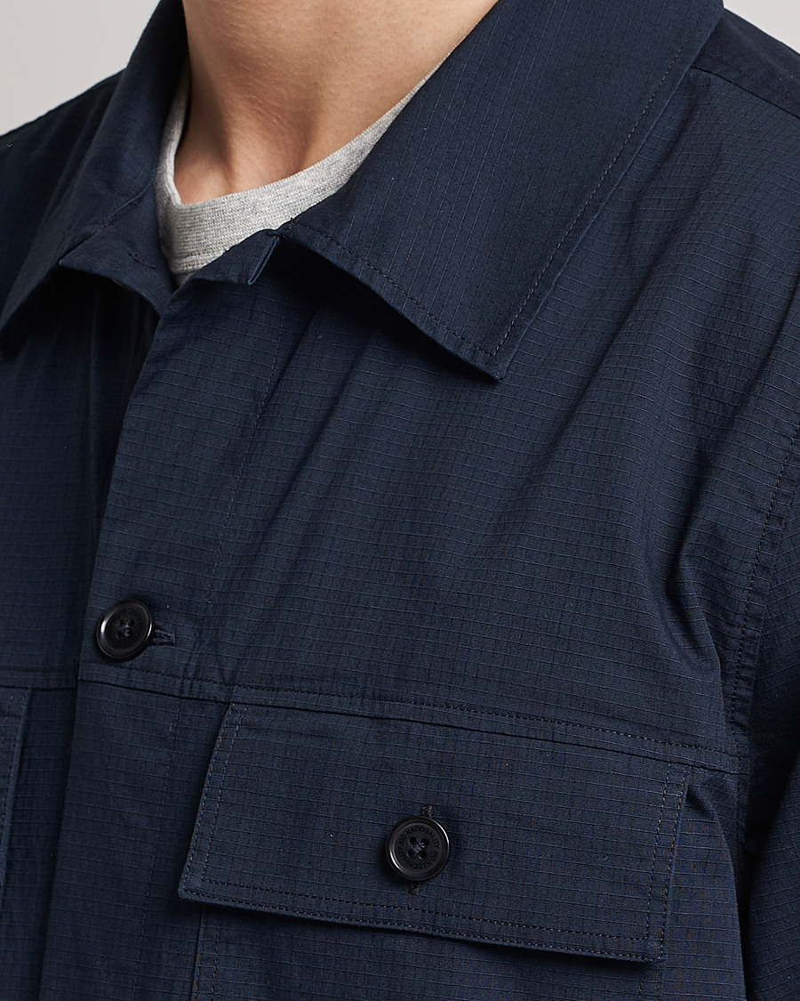 Herren | Hemden | NN07 | Wilas Ripstop Overshirt Navy Blue