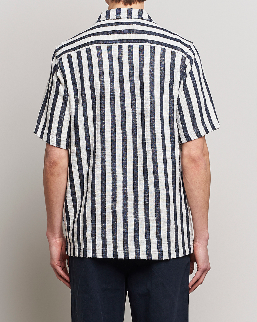 Herren | Hemden | NN07 | Julio Striped Short Sleeve Shirt Navy/White