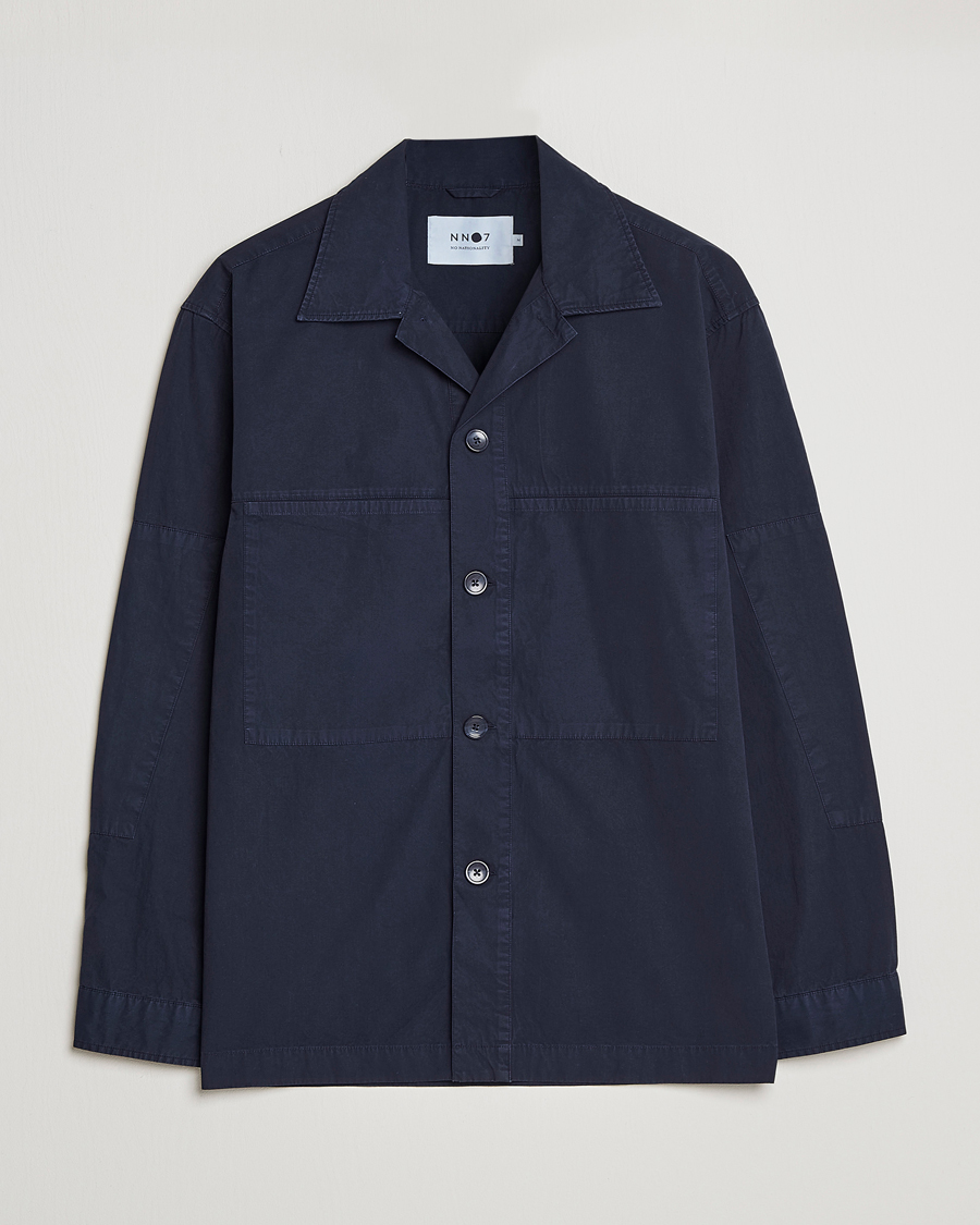 Herren | Hemden | NN07 | Andre Patch Pocket Overshirt Navy Blue
