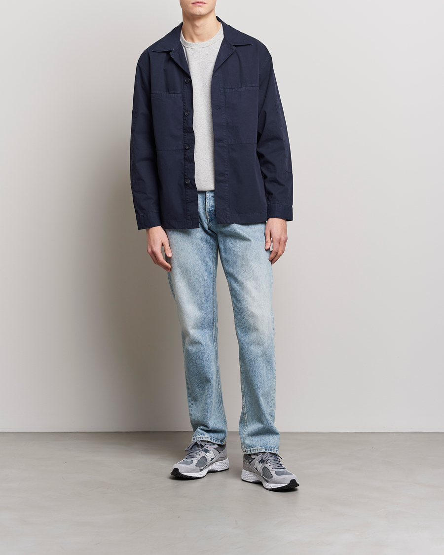 Herren | Hemden | NN07 | Andre Patch Pocket Overshirt Navy Blue