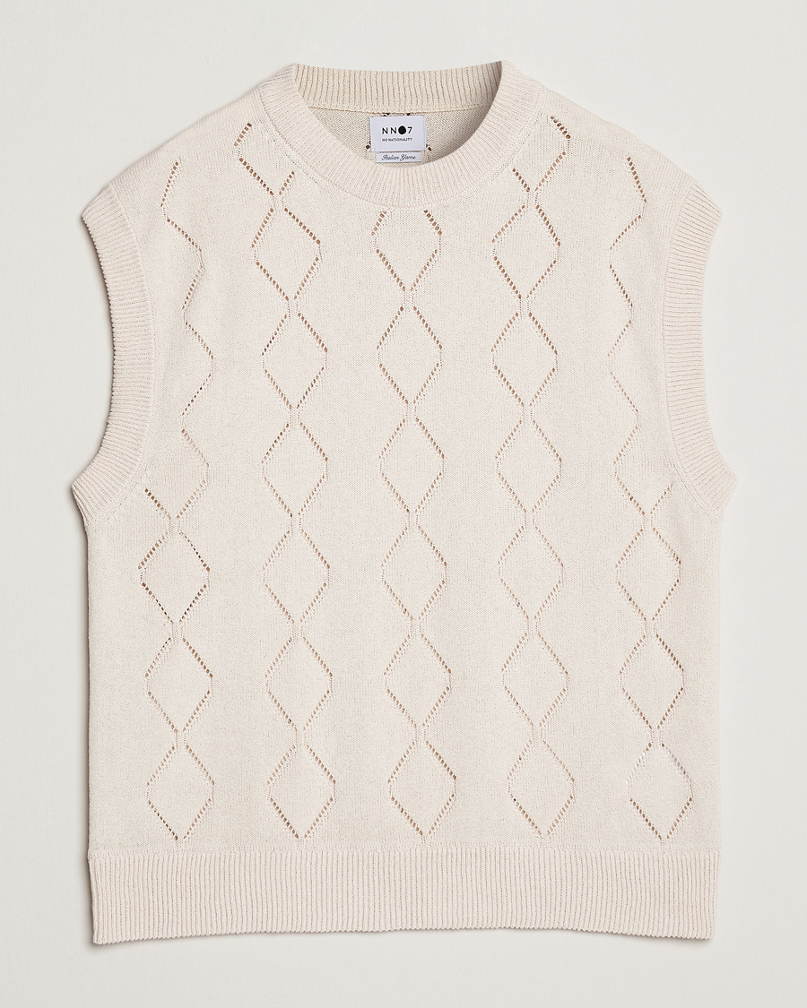 Herren | Pullover | NN07 | Crew Neck Vest Ecru