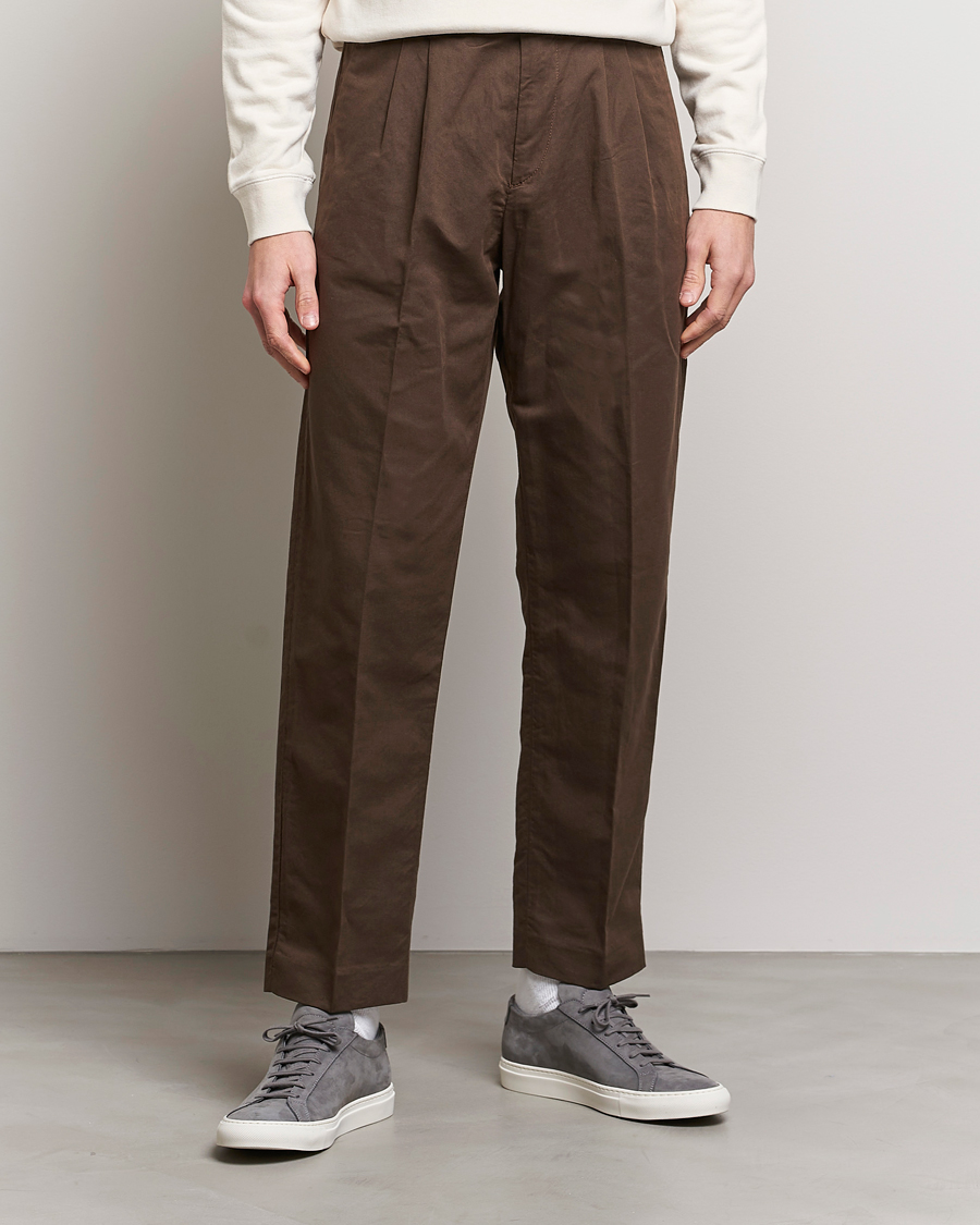 Herren |  | NN07 | Fritz Pleated Trousers Brown