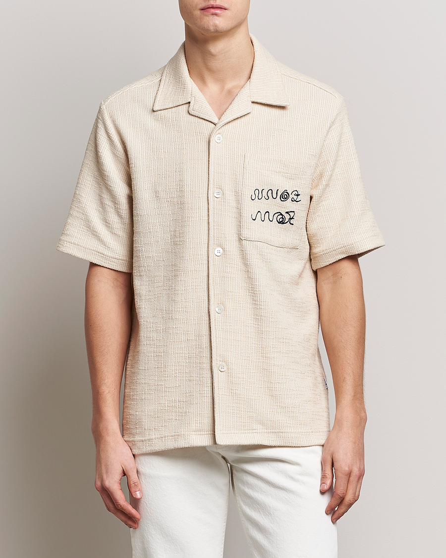 Herren | Kurzarmhemden | NN07 | Julio Knitted Structured Shirt Ecru