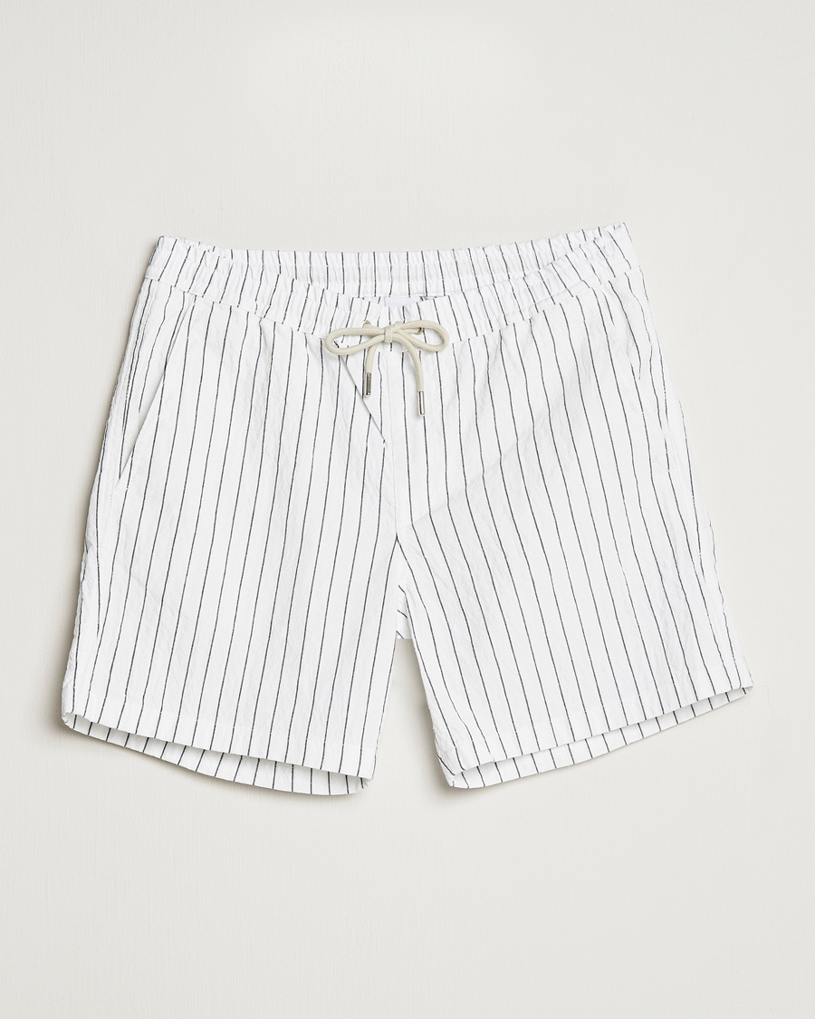 Herren | Shorts | NN07 | Gregor Creppe Drawstring Shorts Black/White