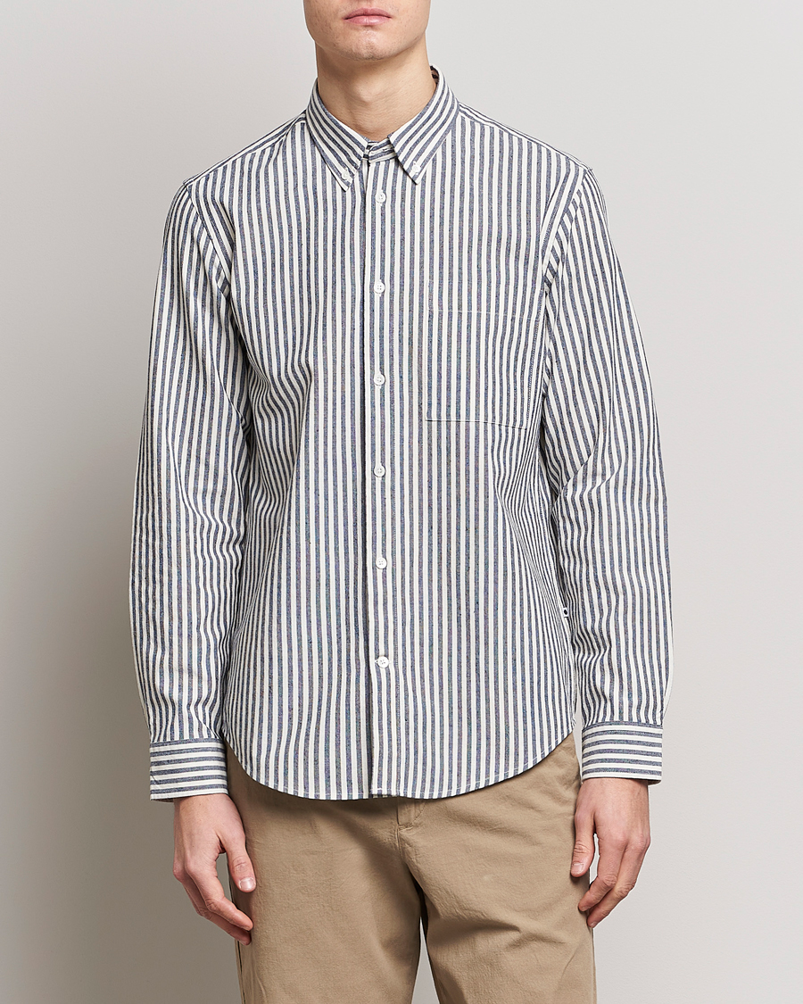 Herren | Hemden | NN07 | Arne Creppe Striped Shirt Navy/White