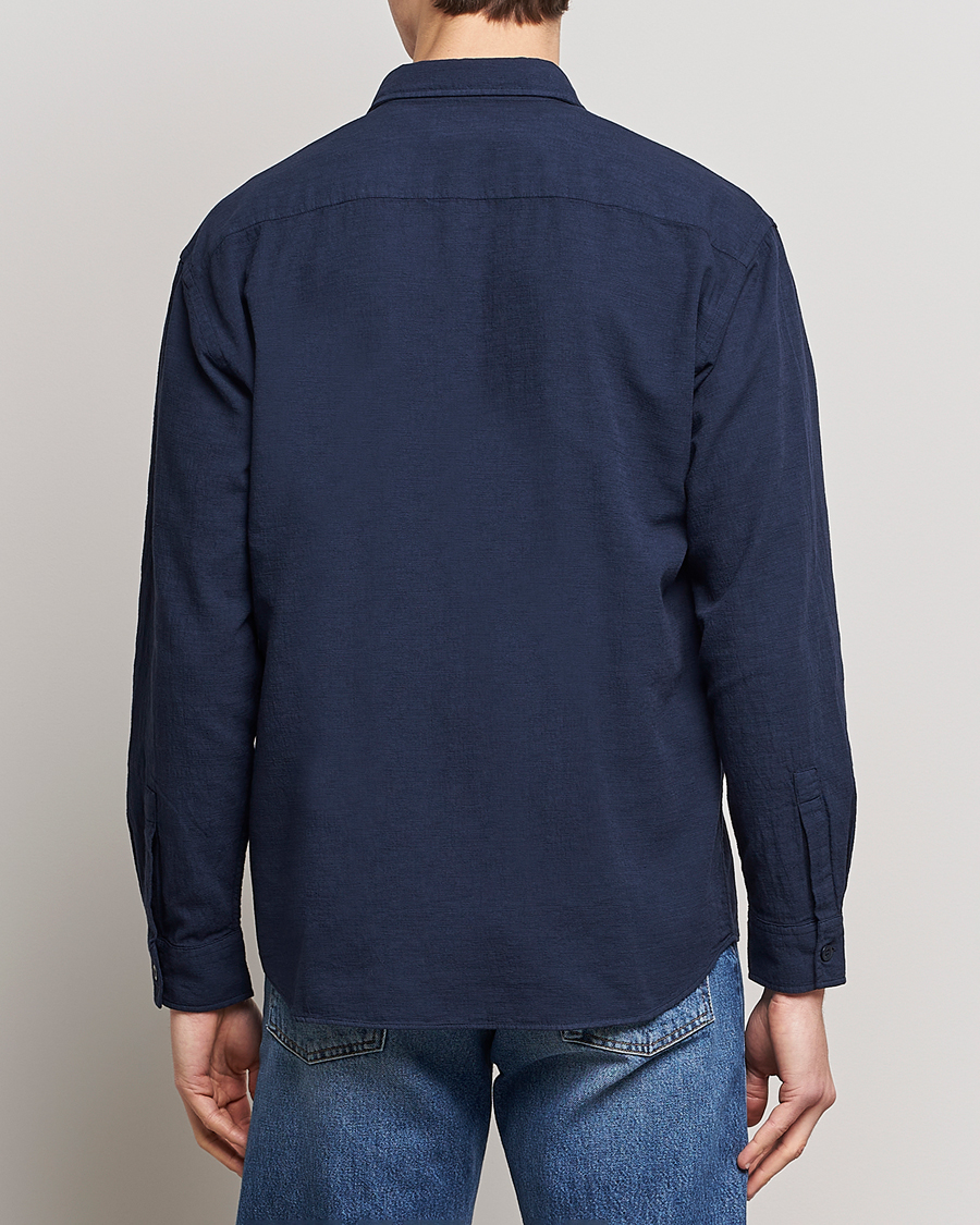 Herren | Hemden | NN07 | Deon Jacquard Shirt Navy Blue