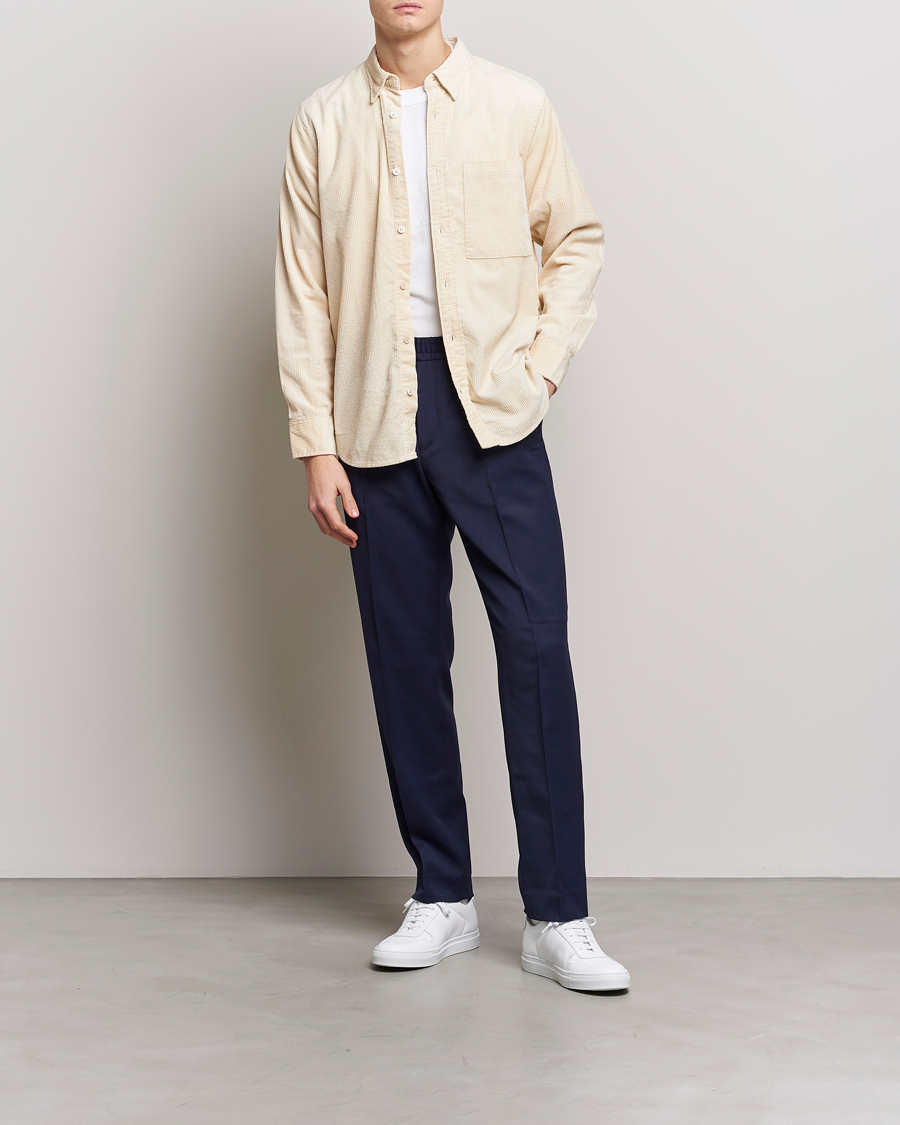 Herren | Hemden | NN07 | Cohen Tencel Corduroy Shirt Ecru