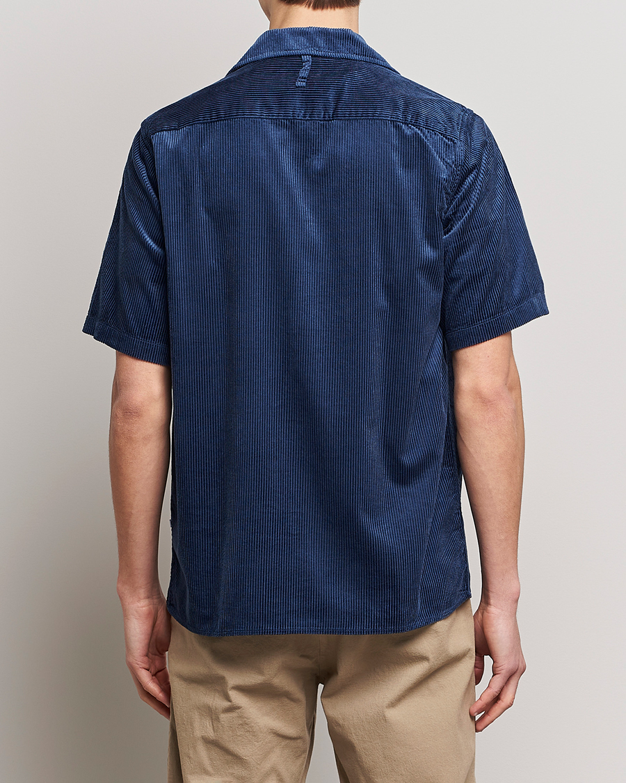 Herren | Hemden | NN07 | Julio Tencel Corduroy Short Sleeve Shirt Sargasso Sea