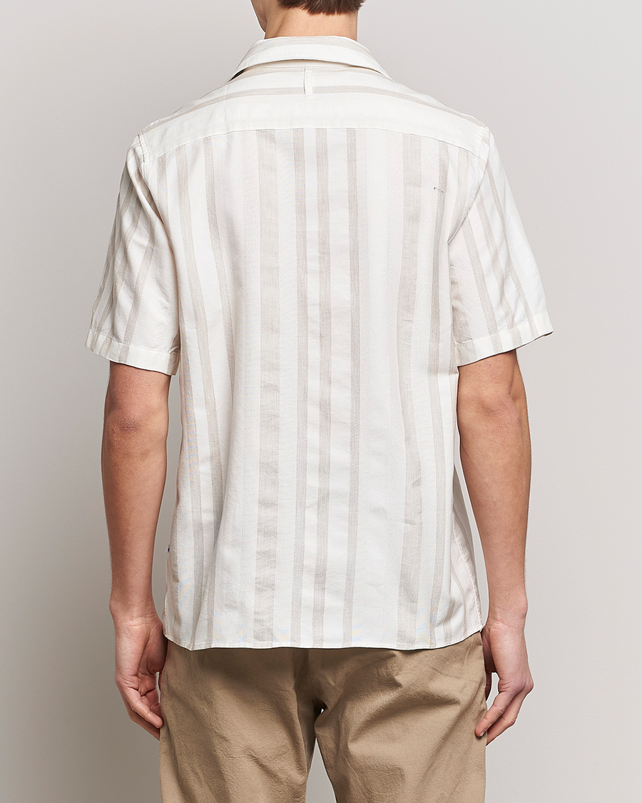 Herren | Hemden | NN07 | Julio Block Stripe Short Sleeve Shirt Khaki/White