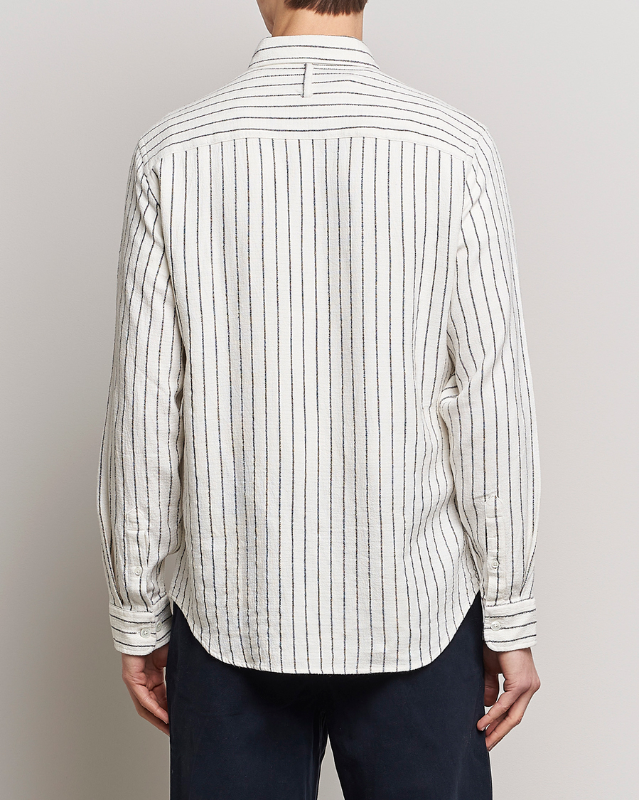 Herren | Hemden | NN07 | Arne Linen Striped Shirt Navy/White