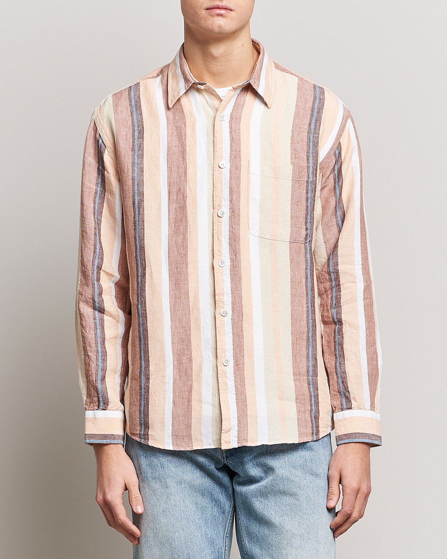 Herren |  | NN07 | Deon Linen Striped Shirt Multi