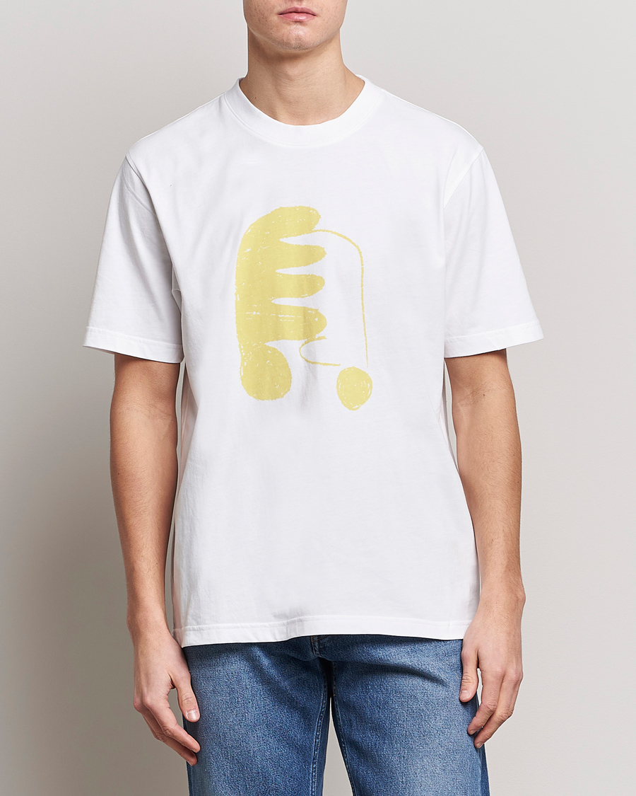 Herren | T-Shirts | NN07 | Adam Printed Crew Neck T-Shirt White