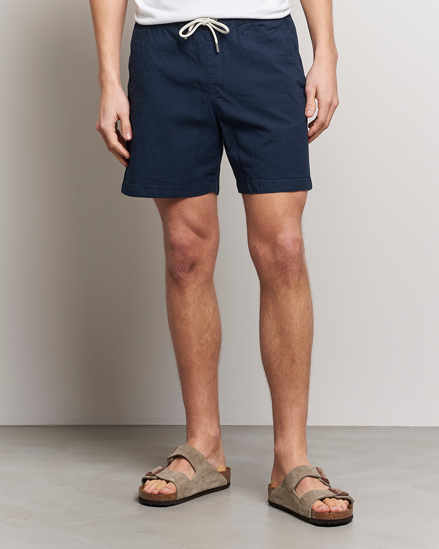 Herren |  | NN07 | Gregor Tencel Drawstring Shorts Navy Blue