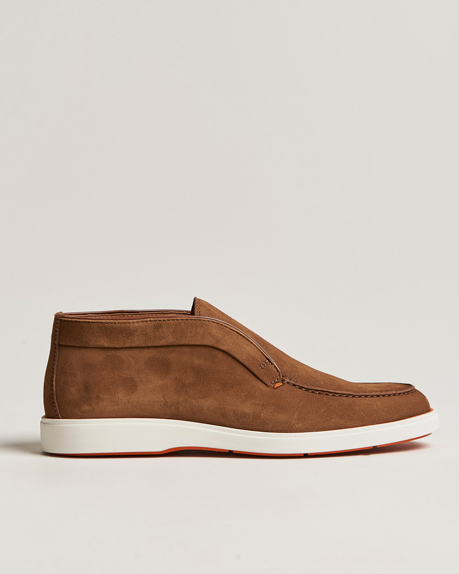 Herren | Santoni Summer Chukka Brown Suede | Santoni | Summer Chukka Brown Suede