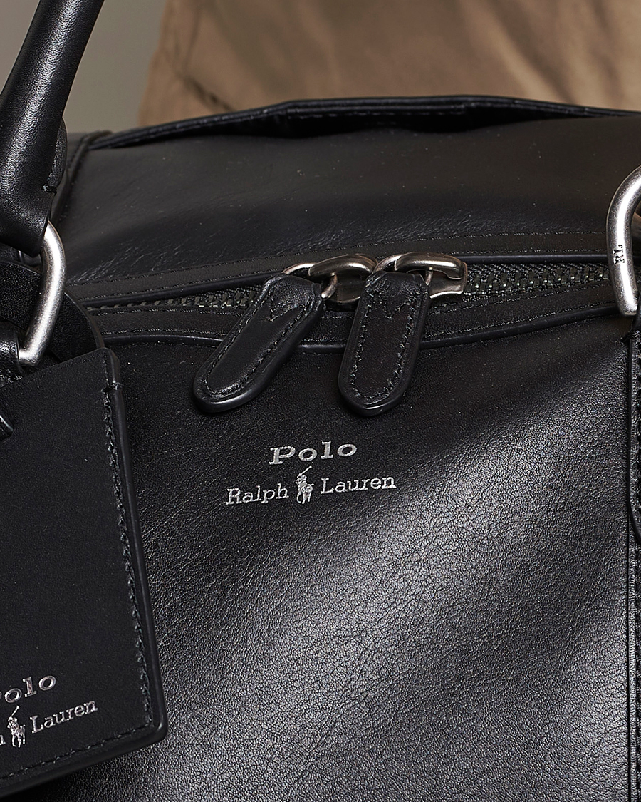 Herren | Polo Ralph Lauren Leather Duffle Bag Black | Polo Ralph Lauren | Leather Duffle Bag Black