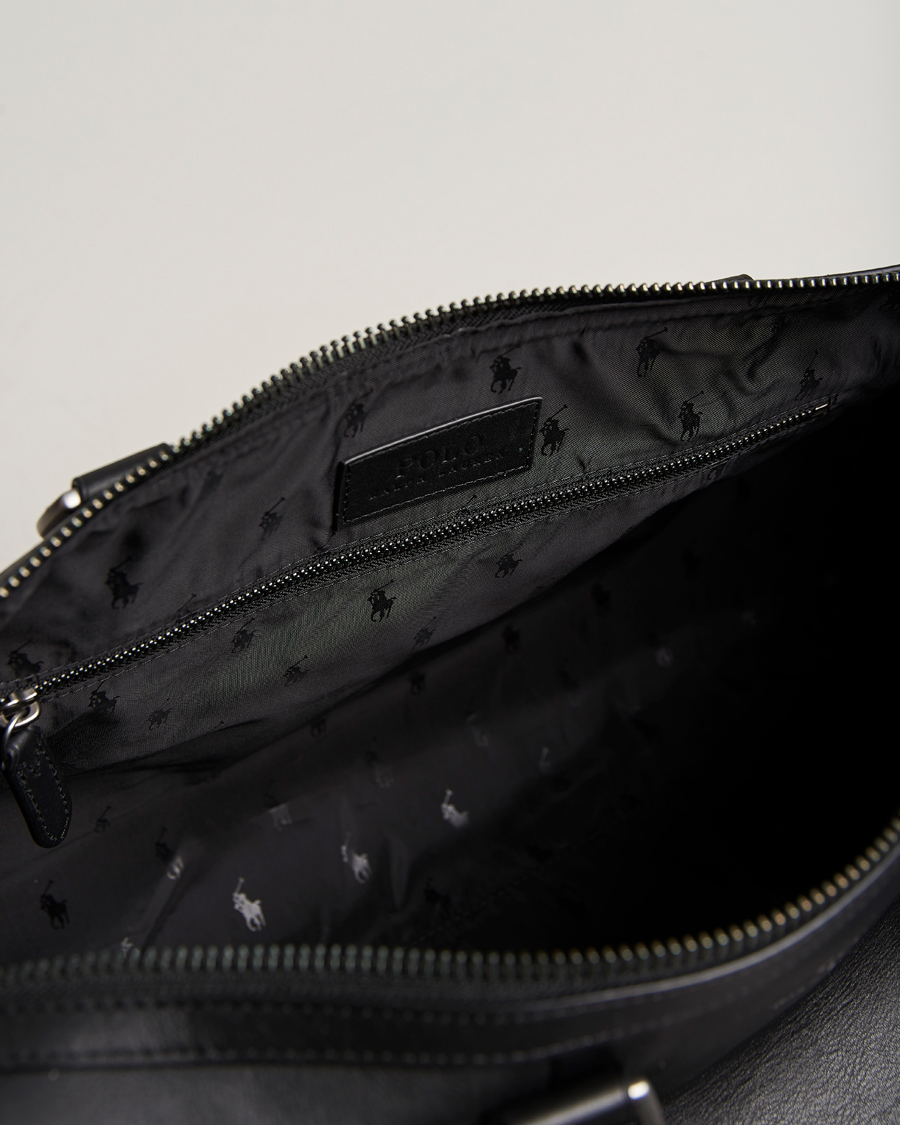 Herren | Polo Ralph Lauren Leather Duffle Bag Black | Polo Ralph Lauren | Leather Duffle Bag Black